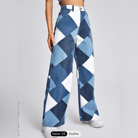 Cider Pants - Cider Patchwork Jeans Size Large